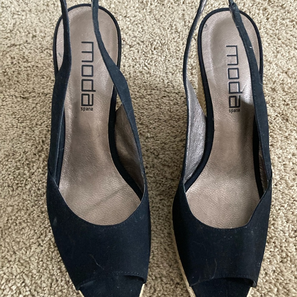 Moda Spana Navy Espadrille Slingbacks